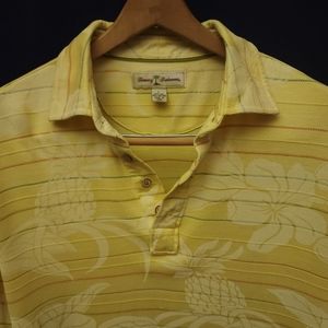 Tommy Bahama silk polo shirt Large